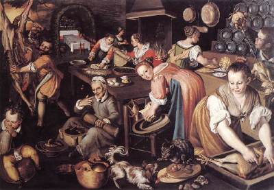 A medieval Kitchen scene